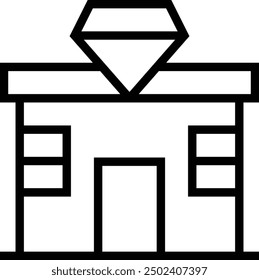 jewellery icon. Thin linear style design isolated on white background