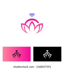 jewellery and lotus logo design