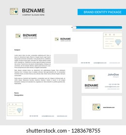 jewellery on website Business Letterhead, Envelope and visiting Card Design vector template