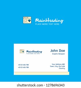 jewellery on website logo Design with business card template. Elegant corporate identity. - Vector