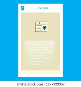 jewellery on website mobile vertical banner design design. Vector