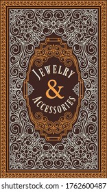 Jewelry and accesories - decorative ornate vintage label design