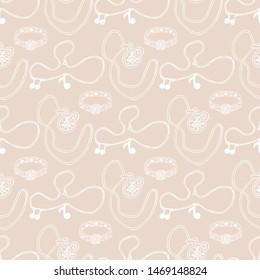 jewelry accessories seamless fashion pattern hand drawn