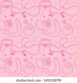 jewelry accessories seamless fashion pattern hand drawn