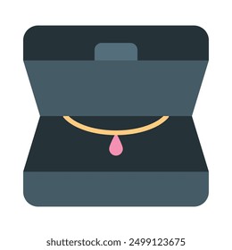 Jewelry Box Flat Icon Design For Personal nad Commercial Use