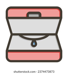 Jewelry Box Vector Thick Line Filled Colors Icon For Personal And Commercial Use.
