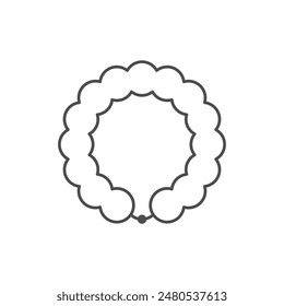 Jewelry bracelet line outline icon