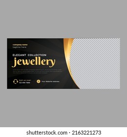 Plantilla de diseño de banners para la cubierta comercial de joyería	