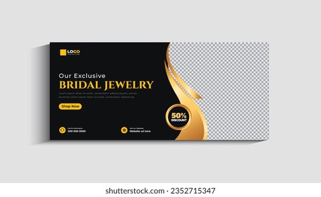 Jewelry Business Social media Cover Banner design Template