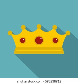 Jewelry crown icon. Flat illustration of jewelry crown vector icon for web