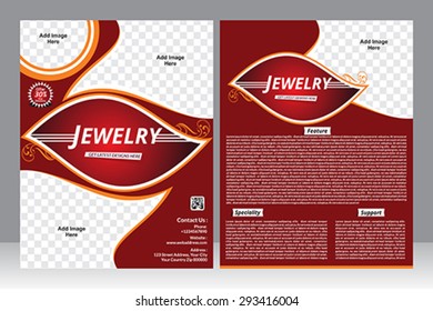 jewelry design flyer design template vector illustration