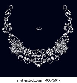 jewelry design, invitation design, frame of jewelry stones
