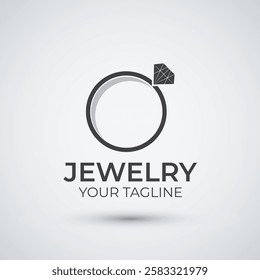 Jewelry Diamond Logo Design Template