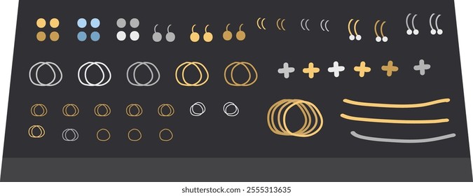 Jewelry Display Case Vector Illustration