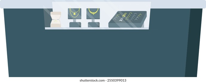 Jewelry Display Table Vector Illustration