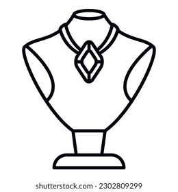 Jewelry dummy icon outline vector. Fashion necklace. Chain diamond