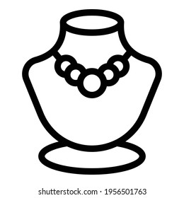 Jewelry dummy store icon. Outline Jewelry dummy store vector icon for web design isolated on white background