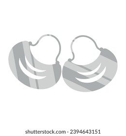 jewelry earrings design vector isolated