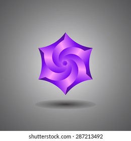 jewelry and gem logo vector design in hexagon shape