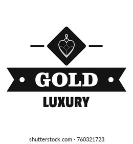 Jewelry gold logo. Simple illustration of jewelry gold vector logo for web