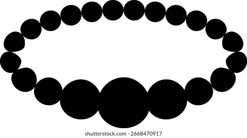 Ícone de joia com pulseiras, pulseira em preto plano sólido e linha de contorno estilo vetor ilustração para moda, beleza, luxo, acessório e e-commerce design