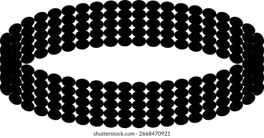Jewelry icon with bracelets, bangle in flat black solid and outline line style vector illustration for fashion, beauty, luxury, accessory and ecommerce design