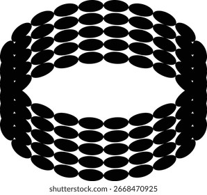 Ícone de joia com pulseiras, pulseira em preto plano sólido e linha de contorno estilo vetor ilustração para moda, beleza, luxo, acessório e e-commerce design