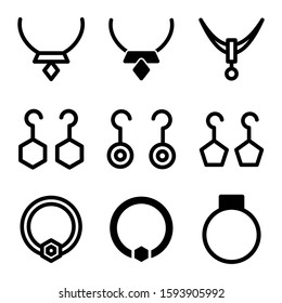 jewelry icon isolated sign symbol vector illustration - Collection of high quality black style vector icons
