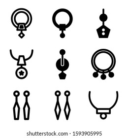 jewelry icon isolated sign symbol vector illustration - Collection of high quality black style vector icons
