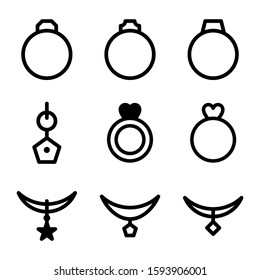 jewelry icon isolated sign symbol vector illustration - Collection of high quality black style vector icons
