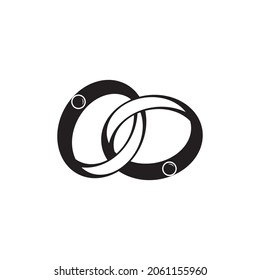 Diseño vectorial del logotipo del icono de joyería