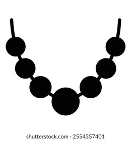 jewelry icon vector jewellery necklace sign 