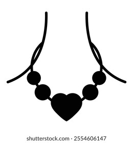 jewelry icon vector jewellery necklace sign 