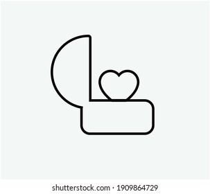 Jewelry icon vector. Linear style sign for mobile concept and web design. Jewelry symbol illustration. Pixel vector graphics - Vector