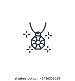 jewelry icon. vector.Editable stroke.linear style sign for use web design,logo.Symbol illustration.