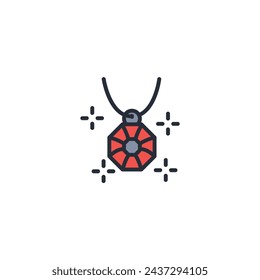 jewelry icon. vector.Editable stroke.linear style sign for use web design,logo.Symbol illustration.