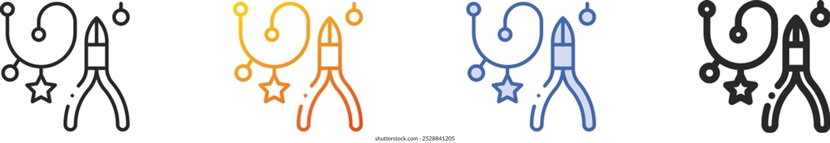 jewelry icon.Thin Linear, Gradient, Blue Stroke and bold Style Design Isolated On White Background