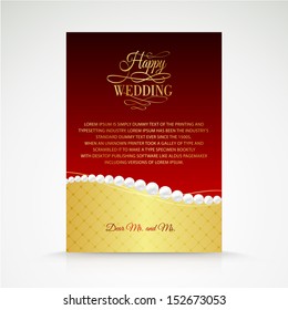 Jewelry invitation card. Vector illustration.