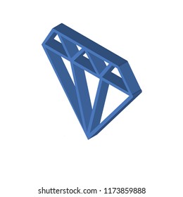 Jewelry isometric left top view 3D icon