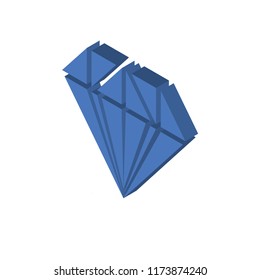 Jewelry isometric left top view 3D icon