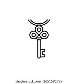 Jewelry Key vector icon. Jewelry icon line style. perfect use for logo, presentation, website, and more. modern icon design outline style