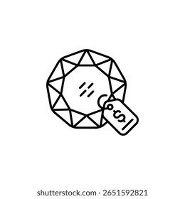 ícone de vetor Tag do rótulo da joia. Estilo de linha de ícone de joias. uso perfeito para logotipo, apresentação, site e muito mais.