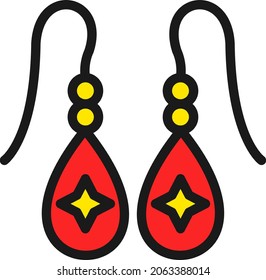 Diseño de iconos vectores rellenos de línea de joyería

