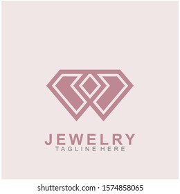 Jewelry logo abstract design with creative design. Diamond icon vector illustration. Eps10