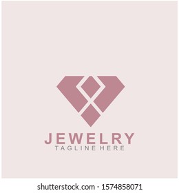 Jewelry logo abstract design with creative design. Diamond icon vector illustration. Eps10