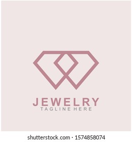 Jewelry logo abstract design with creative design. Diamond icon vector illustration. Eps10