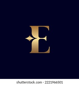 jewelry logo design E LETTER