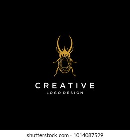 Jewelry logo design inspiration, bug logo design, beetle logo design inspiration isolated on white background