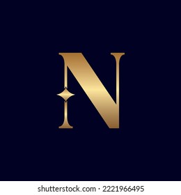 jewelry logo design N LETTER