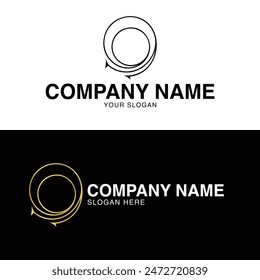 Jewelry logo and geometric circle shape. Symbol of jewelry manufacturing, gold and gem shop. Luxurious and elegant flat concept with several premium color displays